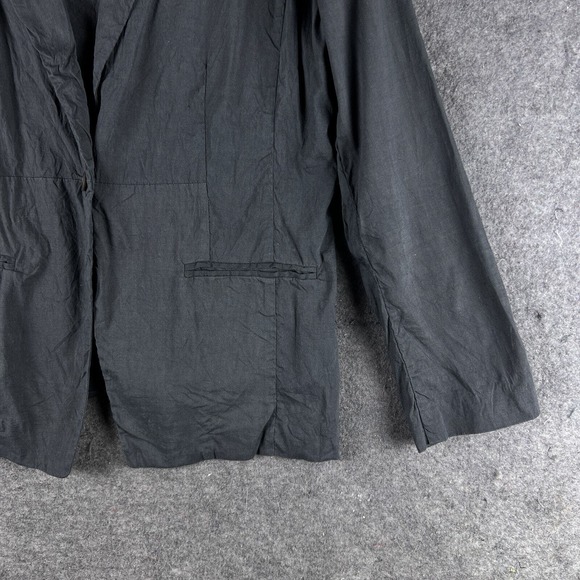 EILEEN FISHER Jacket Womens 16W Gray Linen Blazer Button Front Pockets - Picture 5 of 14